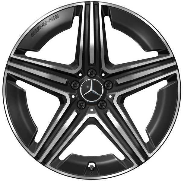 Mercedes AMG 21 Zoll GLE Felgen schwarz Doppelspeichen glanzgedreht A16740144017X23 HA+VA