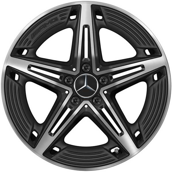Mercedes AMG CLA Felgen Schwarz matt 5-Speichen 19 Zoll A11840106007X36