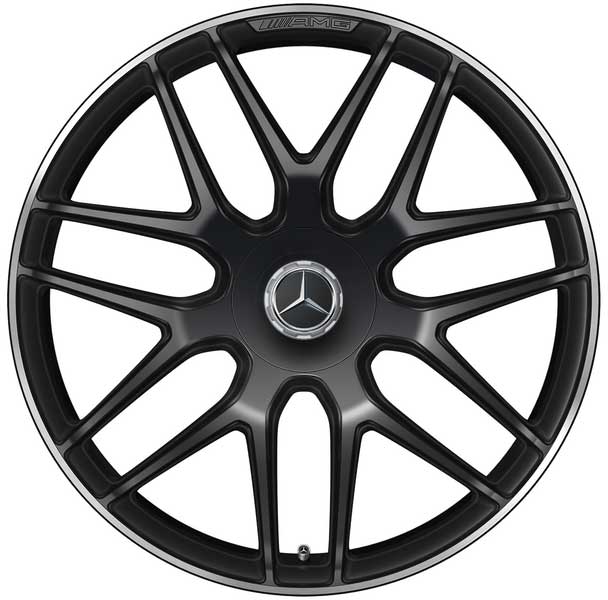Mercedes AMG 22 Zoll GLE Felgen schwarz matt A16740156017X71 HA+VA